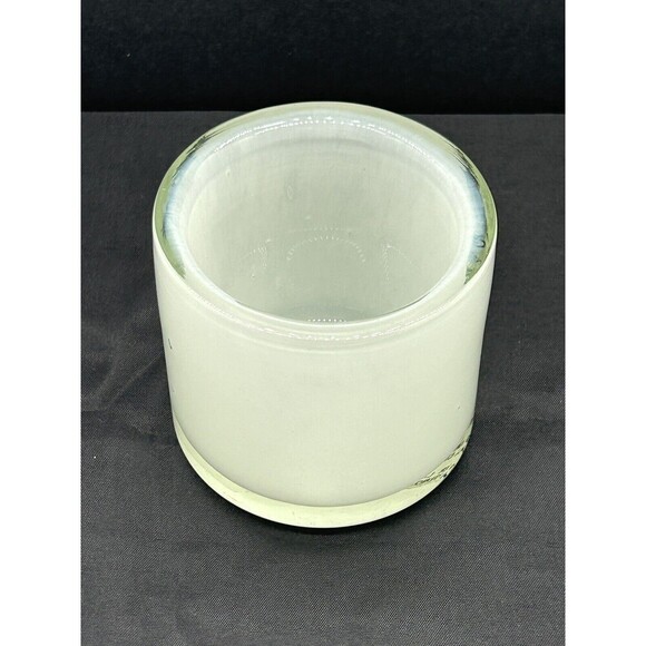 Eddie Bauer‎ Hand Made Romania Glass White Frost Candle Holder New - Picture 2 of 3